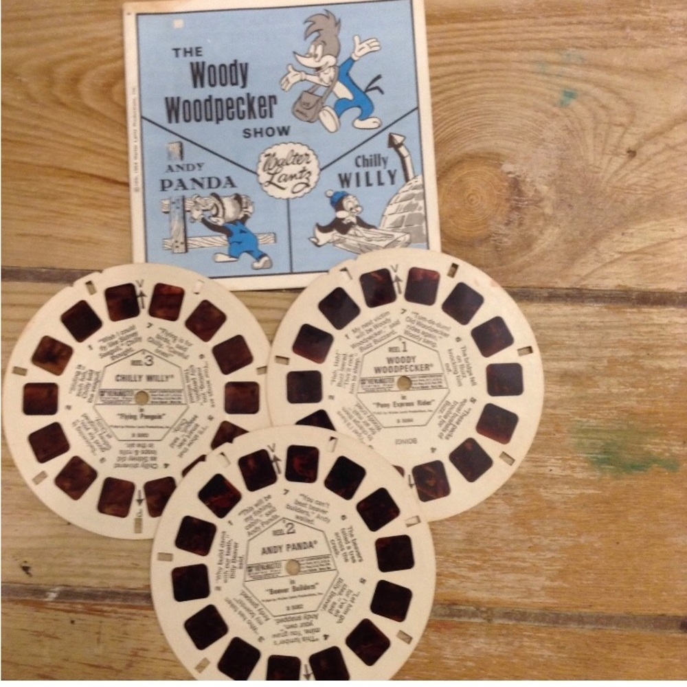 Vintage 1964 View-Master Reels With Booklet The Woody Woodpecker Show
